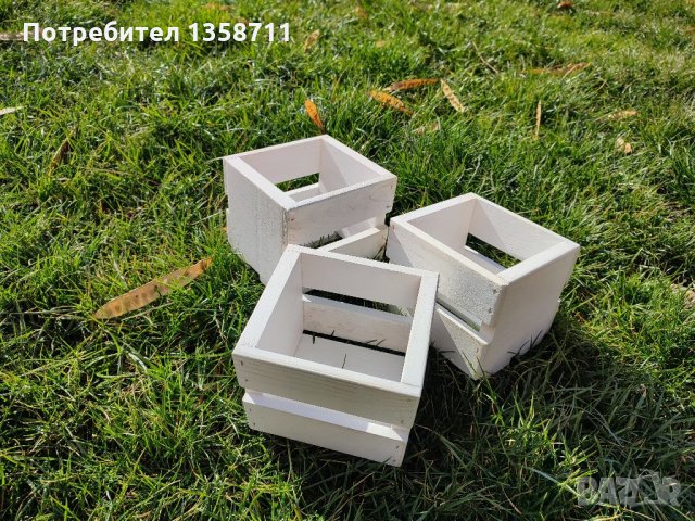 Малки дървени кашпи, снимка 3 - Други - 35488498