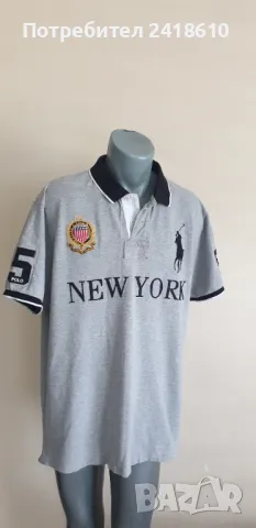 POLO Ralph Lauren New York Pique Cotton Custom Slim Fit Mens Size 2XL ОРИГИНАЛ! Мъжка Тениска!, снимка 7 - Тениски - 50376568