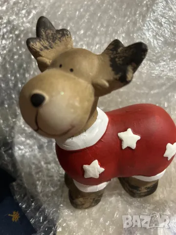 Ново немско, керамично еленче 12/10 см, снимка 2 - Декорация за дома - 48599890