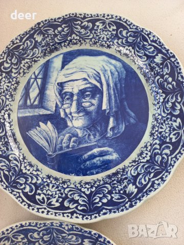 Големи порцеланови чинии за стена-ДЕЛФТ , снимка 3 - Картини - 43361576