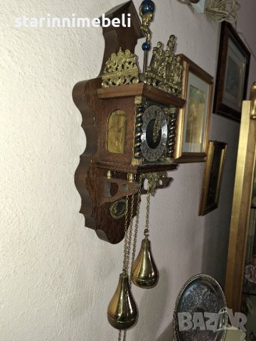 Старинен стенен часовник , снимка 6 - Антикварни и старинни предмети - 43377608