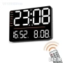 LED стенен часовник X6636 с време, седмица, температура, влажност+дистанционно, снимка 5