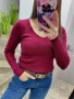 Дамски пуловер цвят бордо, снимка 1