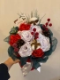 Ръчно изработени коледни букети със сатенени рози, снимка 2