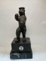 Арт деко фигура на кралска мечка върху стъпаловидна мраморна основа, снимка 1 - Статуетки - 42961679