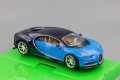 Bugatti Chiron 2016 - мащаб 1:24 на Welly моделът е нов в кутия, снимка 1