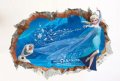 3D Елза и Олаф дупка в стена от Замръзналото Кралство frozen самозалепващ стикер лепенка за стена