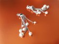 Висящи обеци с перли и метал, снимка 1 - Обеци - 28310563