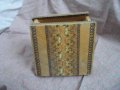 стара дървена пирографирана кутия - табакерта, снимка 4