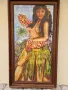 Уникална антикварна испанска картина масло върху платно , снимка 3