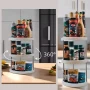 Въртяща се стойка с 3 нива за подправки и продукти – 360° органайзер за кухня, снимка 6
