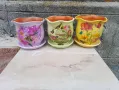 Керамични саксии с подложка, снимка 7