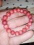 Червен корал стара гривна ластик, снимка 5
