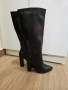 Елегантни черни кожени ботуши 36 номер. Чисто нови., снимка 1