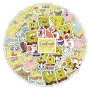 50 малки спондж боб Спонджбоб Квадратни гащи spongebob самозалепващи лепенки стикери  украса декор , снимка 6