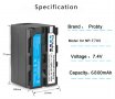 USB батерия  NP-F780 6800mAh с тестер за ниво на заряда, снимка 4
