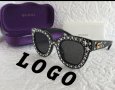 Gucci 2018 дамски слънчеви очила с звезди камъни, снимка 1 - Слънчеви и диоптрични очила - 28281398