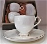 Луксозни чаши костен порцелан за чай и кафе в кутия за подарък, снимка 1 - Подаръци за жени - 36698014