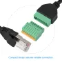 Flower Кабел RJ45 Ethernet (мъжки) към 8-пинов AV клемен пружинен адаптерен блок, снимка 1