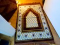 турско молитвено килимче, килимче за молитва за Намаз - бежов с кафяви орнаменти, снимка 1 - Антикварни и старинни предмети - 38235638