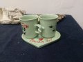 Комплект - 2 чаши и чинийка, снимка 2