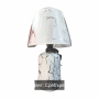 Стилна нощна лампа с елегантен мраморен дизайн, снимка 2