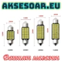 2 бр. Автомобилни сулфидни крушки 12 V 41mm с 36 LED диода ледено сини интериорни светлини за четене, снимка 2