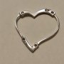 Сребърна висулка Голямо сърце (33), снимка 2