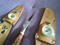 Ловни ножове БЛРС от соца калъф естествена кожа и компас-чисто нови, снимка 3