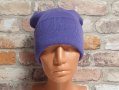 Нова зимна дамска/детска шапка с лилав цвят, снимка 5