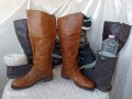 дамски ботуши VIA VAI® Leather Boots HELL Brown original,100% супер висококачествена естествена кожа, снимка 1 - Дамски ботуши - 43563249