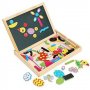 Образователен комплект с дъска и магнити в дървена кутия (270263) , снимка 1 - Образователни игри - 37784324