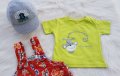 Бебешки гащеризон H&M тениска и шапка 3-6 месеца, снимка 3