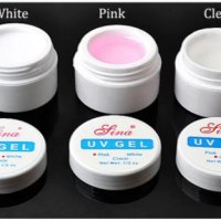 Lina Лина gel Ув гел за изграждане изграждащ на нокти маникюр бял розов прозрачен, снимка 1 - Продукти за маникюр - 32625653