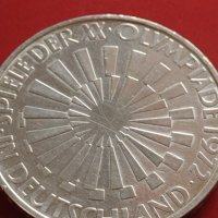 Сребърна монета 10 марки 1972г. Германия 0.625 Мюнхен XX Олимпийски игри 41427, снимка 10 - Нумизматика и бонистика - 43568039