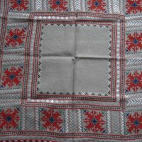 Уникална плетена покривка за легло ,каре българска бродерия, снимка 3 - Покривки за легло - 32878362
