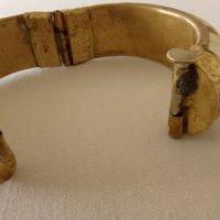 стара етно стил гривна от кост и месинг, снимка 3 - Антикварни и старинни предмети - 43560013