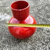 Италианска ваза Citano от червен порцелан, снимка 3 - Антикварни и старинни предмети - 43593913