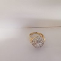Златен пръстен с циркони 7, снимка 6 - Пръстени - 26024807