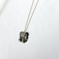 Слон от естествен камък и сребърен синджир 342, снимка 1 - Колиета, медальони, синджири - 32602188