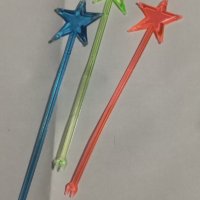 25 Коктейлна бъркалка коктейлни бъркалки пластмасови звезда с острие и парти хапки декорация , снимка 1 - Други - 37576295
