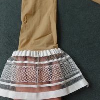 Поръчани -One Size нови телесни чорапи с ликра и бяла ластична лента, снимка 5 - Бельо - 43979413