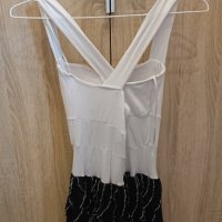 Къса рокля черно-бяло (НОВА), снимка 2 - Рокли - 32478514