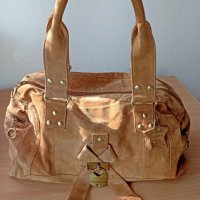 Кафява чанта от естествена кожа , снимка 6 - Чанти - 38576344