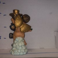 продавам керамична фигура ангелче-свещник, снимка 3 - Антикварни и старинни предмети - 40648650