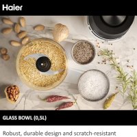 Нов Haier I-Master 550W Кухненски Робот - Стъклен Съд, Двойни Остриета, снимка 3 - Други - 43666884