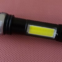 Мощен LED акумулаторен прожектор BL- CREE -T6+COB с USB, снимка 1 - Къмпинг осветление - 26212763