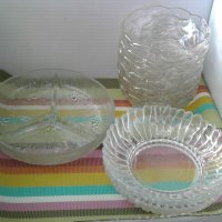 Стъклени купички и чинийки за различни десерти и ядки, снимка 12 - Чинии - 26848469