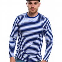 Нов мъжки моряшки комплект: моряшка блуза с дълъг ръкав и капитанска шапка, снимка 11 - Блузи - 32771009