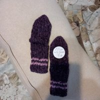 ръчно плетени детски чорапи от вълна, ходило 10 см., снимка 1 - Бебешки чорапи - 39884197